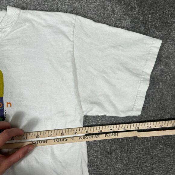 Vintage Boston 1999 Fish Crab Nature Sz Medium Anvil White Short Sleeve T-Shirt - Picture 5 of 6